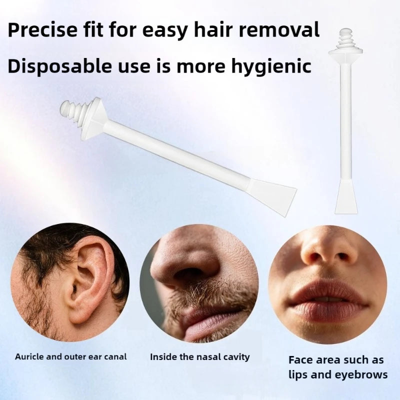 10/20/30 Pcs Portable 2-in-1 Spiral Style Hard Wax Stick New Innovation Depilatory for Personal Care Face and Nose Hair Removal
