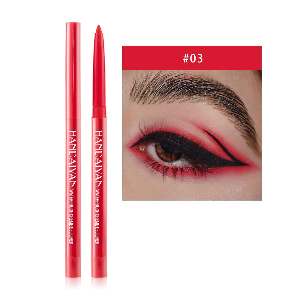 20 Colors Matte Eyeliner Gel Pencil Shine Purple Black Easy To Wear Colorful White Blue Eye Liner Pen Cream Makeup Cosmetics
