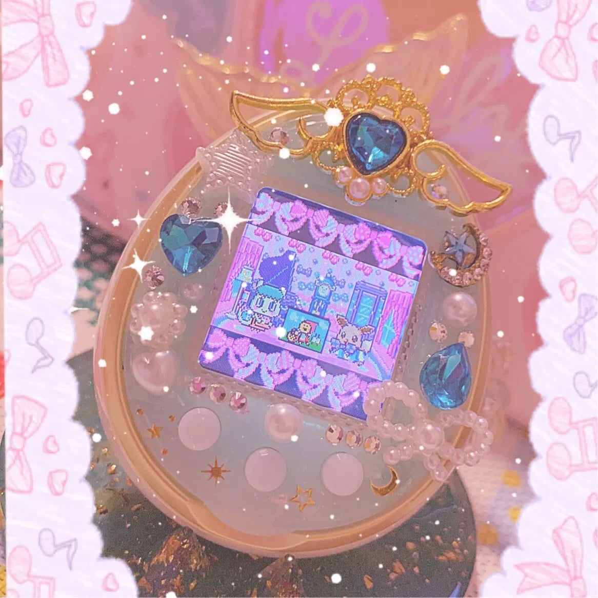 Tamagotchi Uni Electronic Pet Color Panel 4u/4u Paper Soft Film Love Drill Wings Paste The Machine Faceplate Gift
