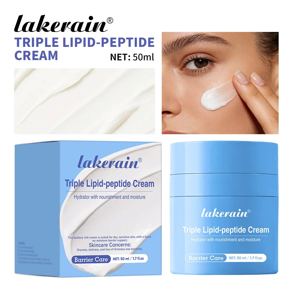 Triple Lipid Peptide Cream Long-lasting Moisturizing Deep Hydration Skin Care Face Cream for Dry Sensitive Skin Treatment