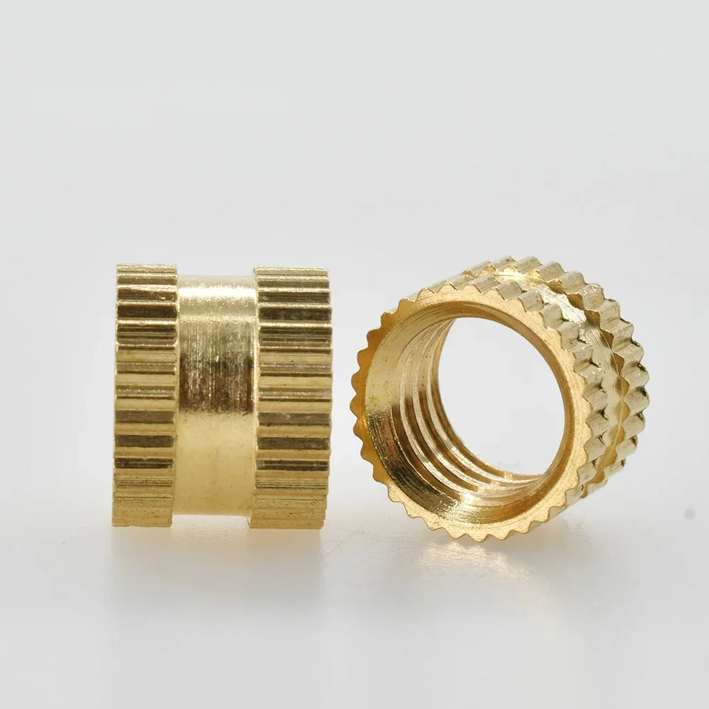 M2 M2.5 M3 M4 M5 M6 M8 M10 Heat Brass Insert Nut Knurled Insertnut Hot Melt Molding Injection Embed Threaded Inserts 3d Printer