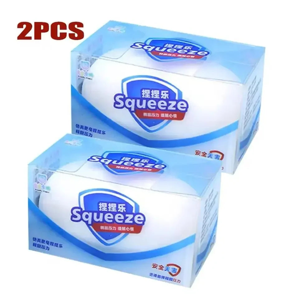 --Squishy Soap Ball Squishy Stress Ball Filled Soft Squeeze Fidget Toy Anti-Stress Anxiety Relief Hand Decompression Toy