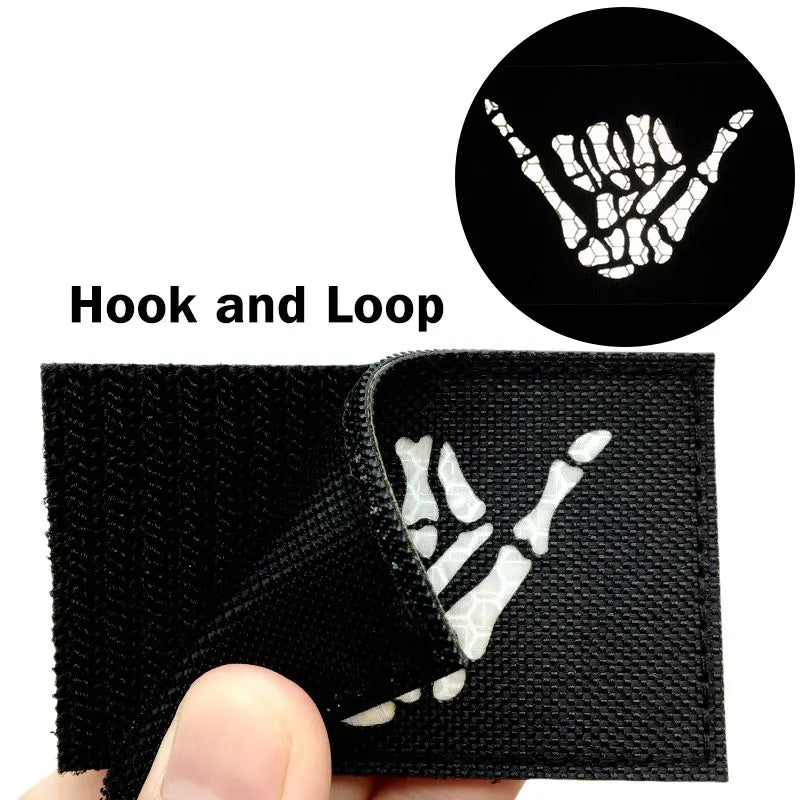 1pc Tactical Patches IR Infrared Reflective Outdoor Badges Hook&Loop Morale Patches on Backpack Vest Clothing