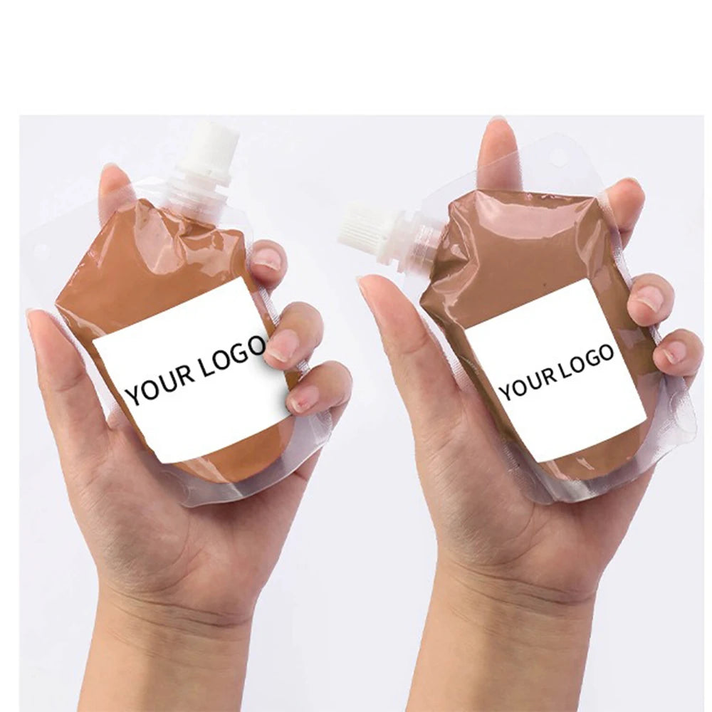 24 Color Matte Liquid Foundation Private Label Long Lasting Semi-finished DIY Bagged Sweat-proof Custom Logo Makeup Wholesale