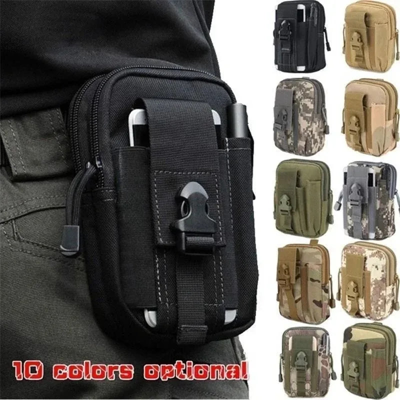 Funda para teléfono móvil, riñonera, impermeable, nailon, multifunción, casual, para hombre, riñonera pequeña para hombre