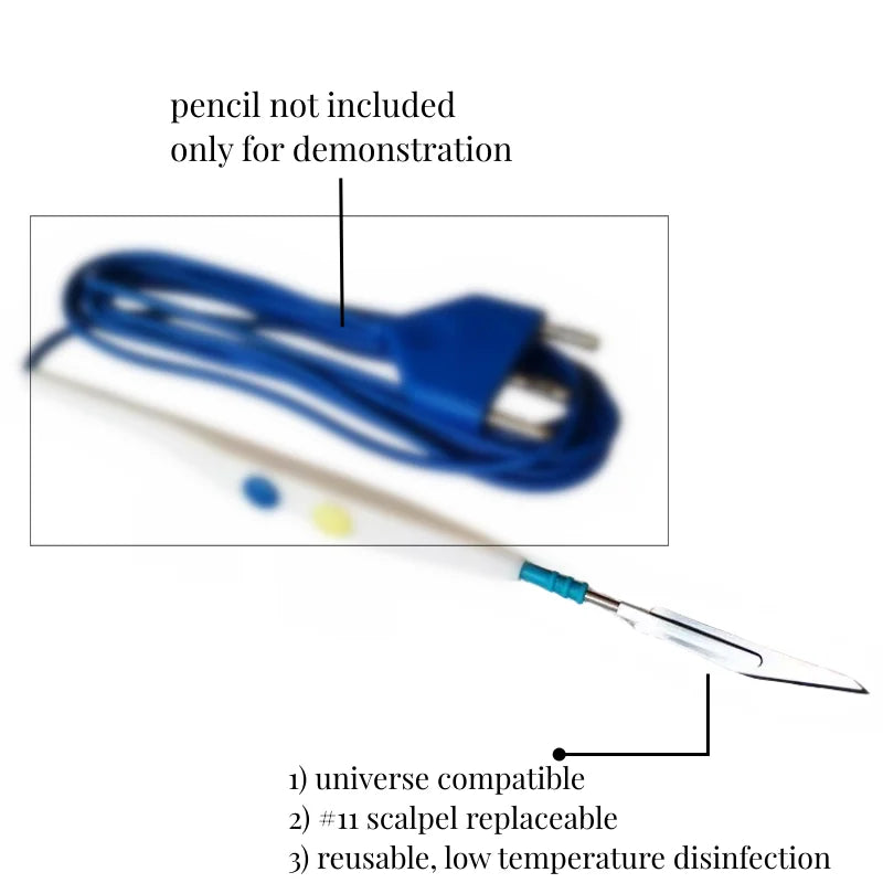 1-pc Lot Electrocautery Electrocoagulator Active Electrode Tip with Surgical Blade #11 Scalpels Reusable