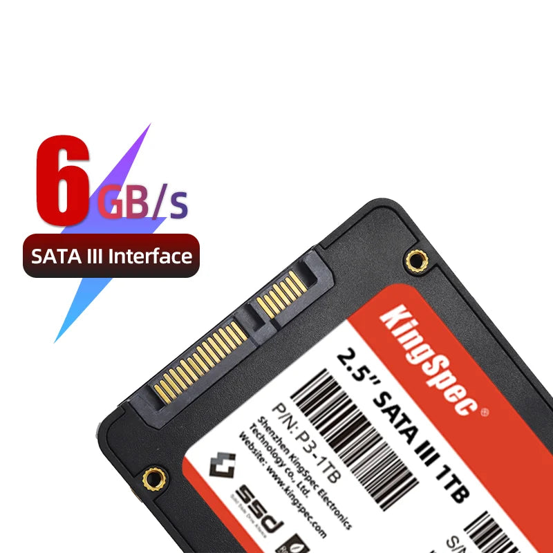 KingSpec SSD 128GB 256gb 512gb 1tb Hard Drive 2tb 120 g 240g 2.5 Solid State Drive Hard Disk for Laptop Desktop PS4
