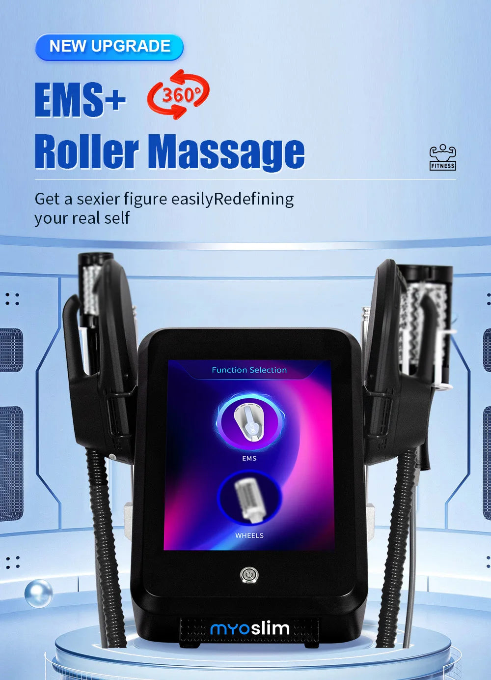 Professional EMS Inner Ball Roller Slimming Massager Machine 360 Rotating Cellulite Reduction Body Sculpting Skin Lifting
