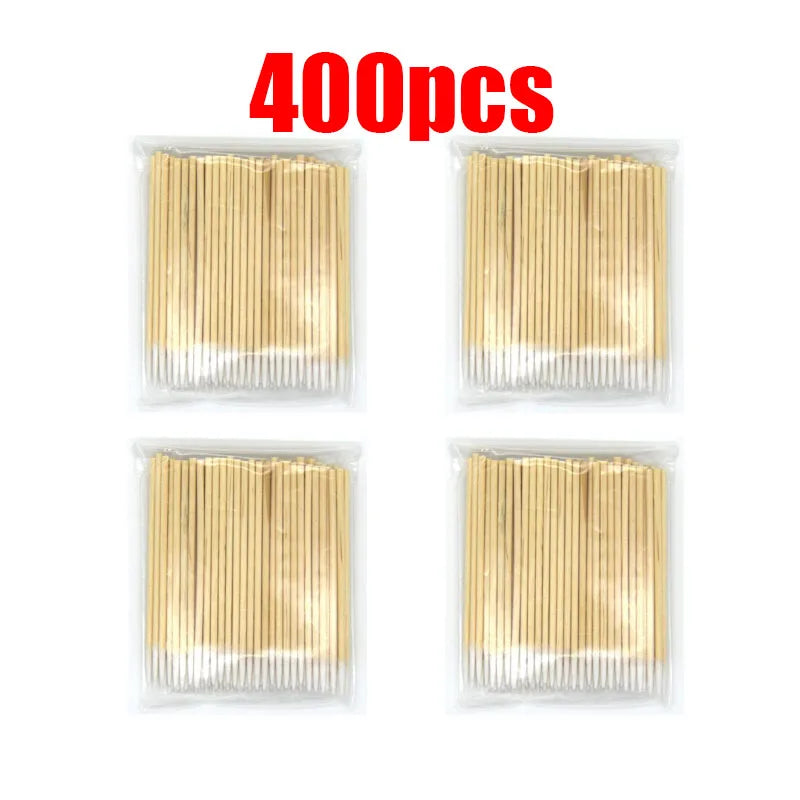 100/300/600pcs Disposable Nail Wood Cotton Swab Clean Sticks Lint-Free Wood Nail Cleaning Bud Wooden Tip Nail Polish Remover