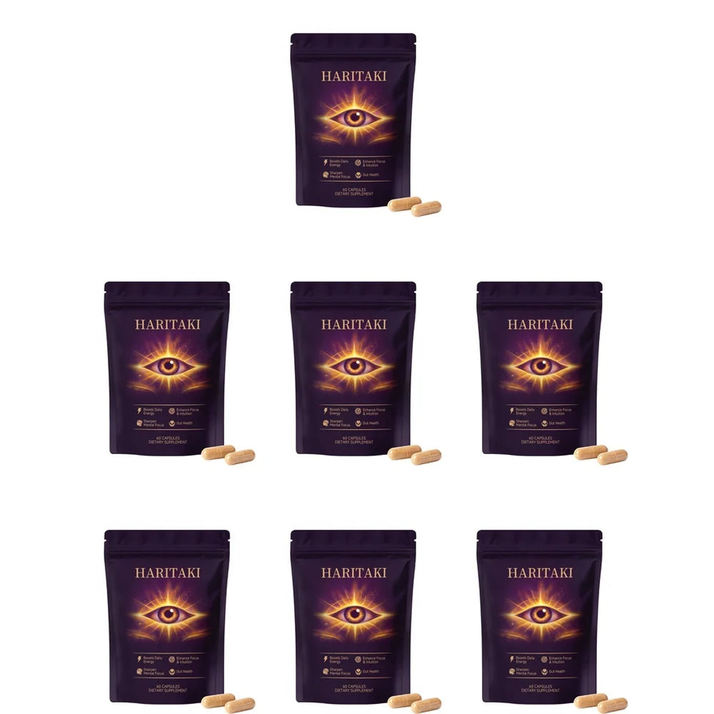 Haritaki Third Eye Capsules for Digestive Balance & Regular Gut Support with Antioxidant Protection, 60 Organic Veggie Capsules