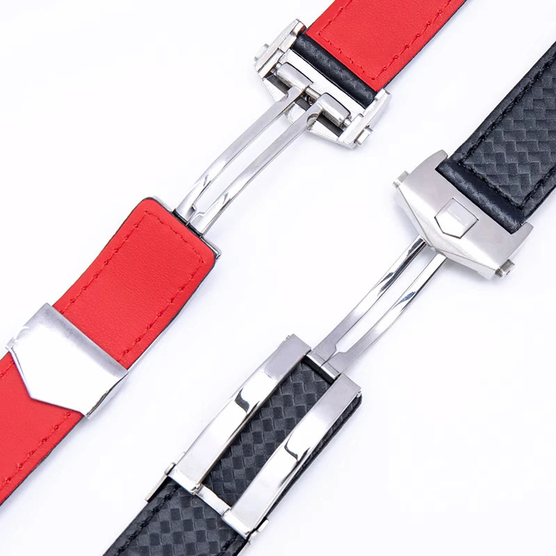 High Quality Stainless Steel Folding Buckle 18mm 20mm for TAG Heuer CARRERA Super Kalela Watchband Strap Fold Clasp Silver Black