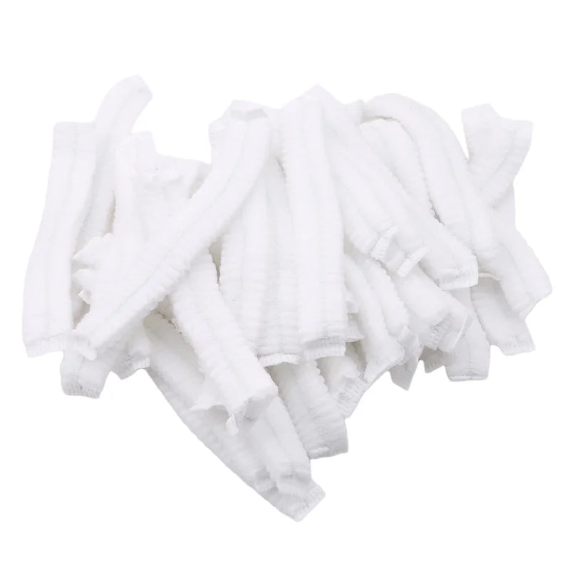 Disposable Microblading Non Woven Fabric Makeup Hair Net Cap Sterile Hat Chef Catering Dust Strip Bathroom Supplies 100 PCS