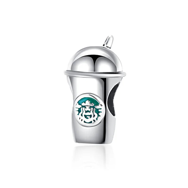 Hot Selling 925 Silver Cup,Coffee Cup,Beer,Bead Pendant Suitable European Original Bracelet DIY Accessories,Exquisite Jewelry ﻿