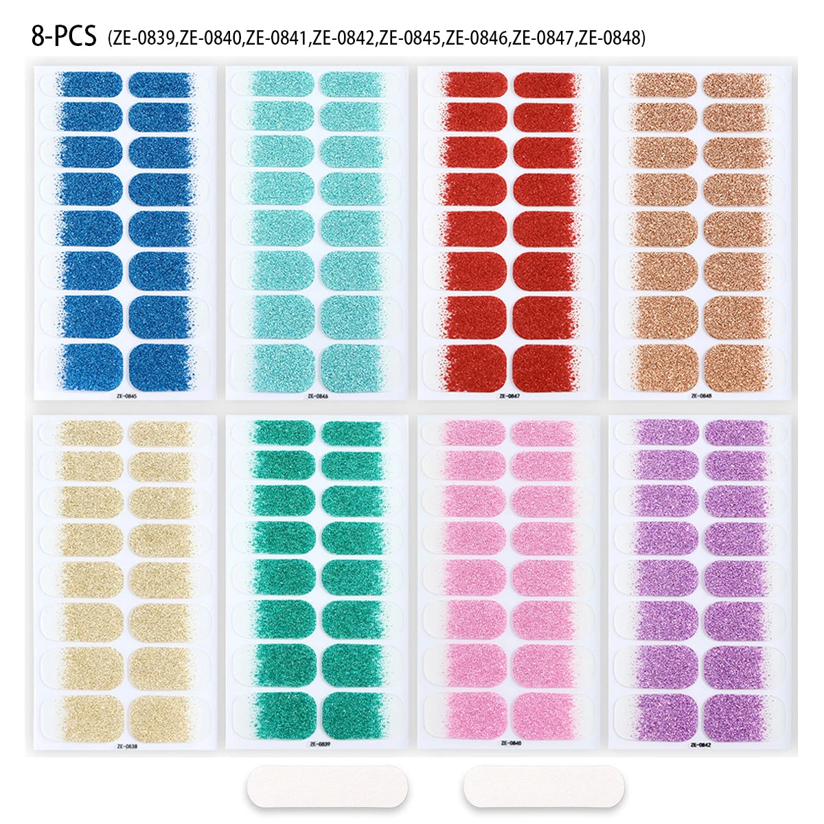 Gradient Galaxy Series Press-on Nails | 16-Piece Set of Removable Self-Adhesive Fake Nail Stickers | Valentine's Day Gift Idea