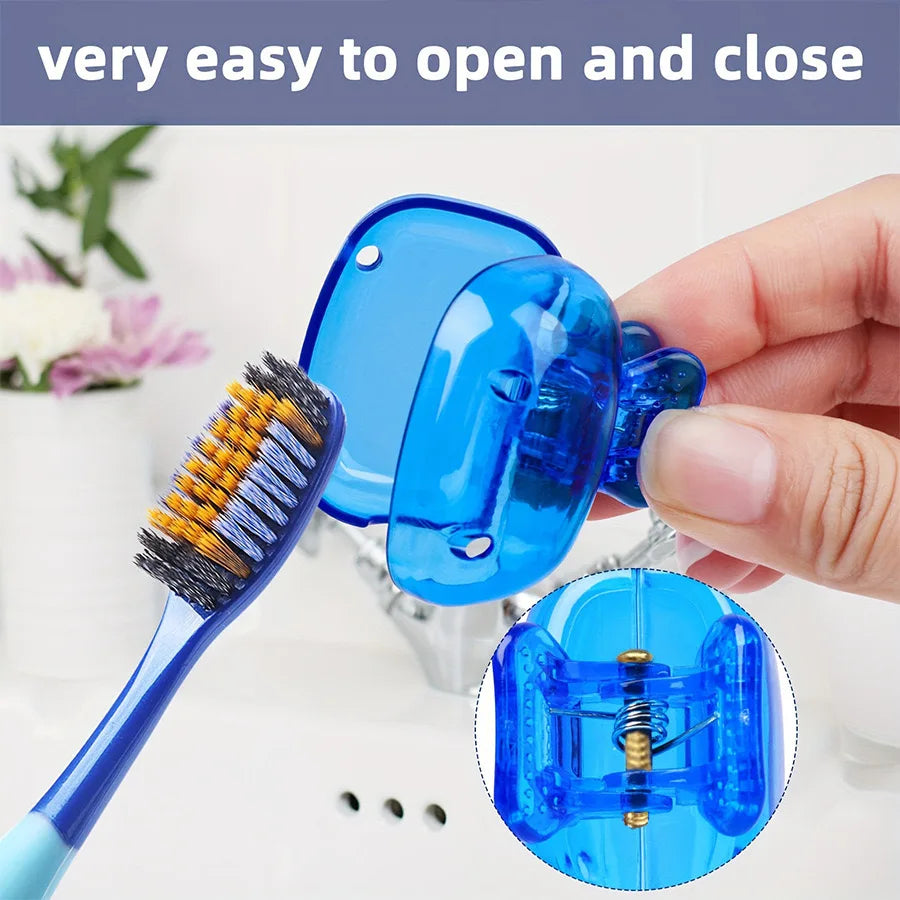 (Affordable and worth buying) 10 piece set - Toothbrush protective cap - Toothbrush head storage box - Essential for travel