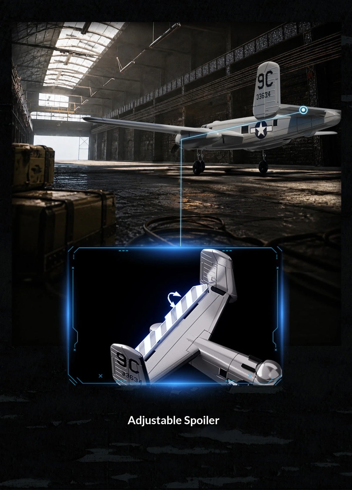 Volantex B25 Mitchell Bomber Remote Control Rc Fixed Wing 3 Channel Dual Motor Foam Airplane With Xpilot Stabilization System