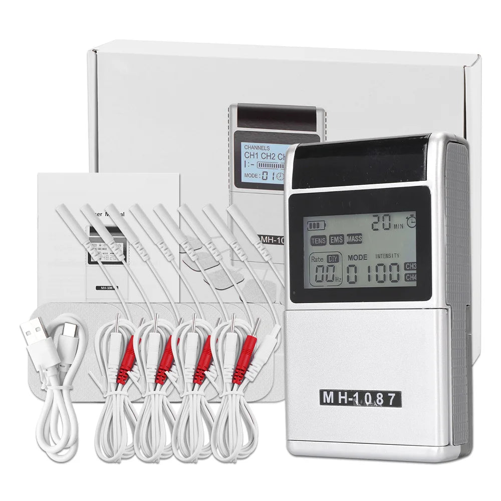 EMS TENS Unit Machine EMS Electric Muscle Therapy Stimulator Physiotherapy Pulse Electric Massage Device Back Body Neck Massager
