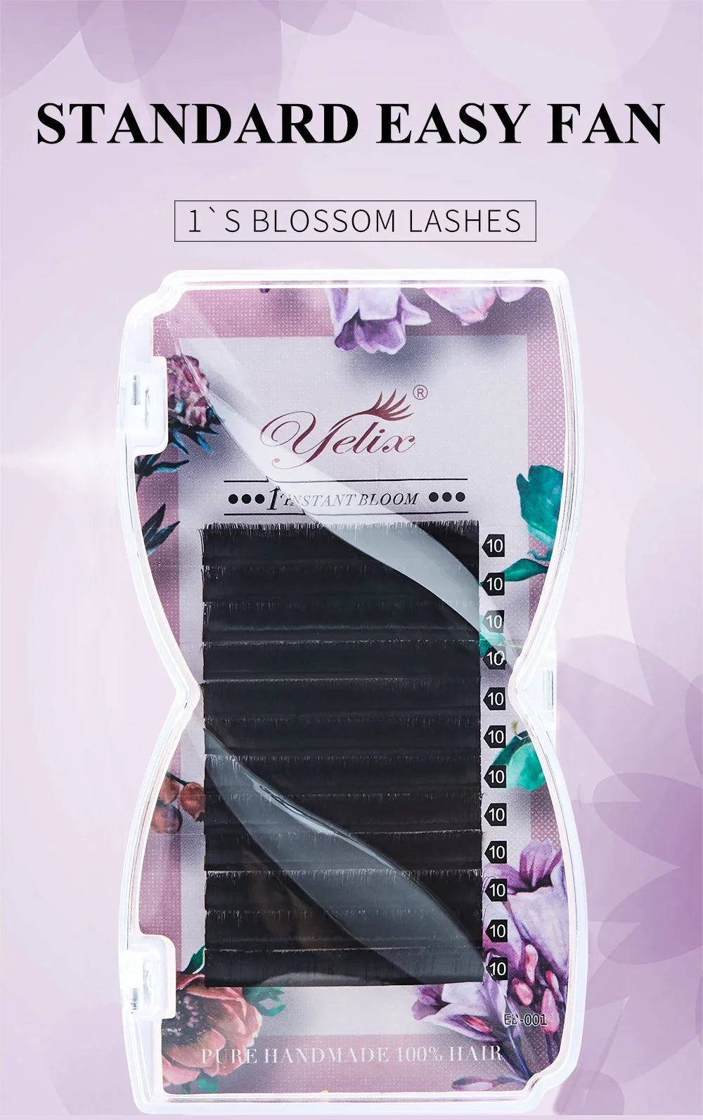 Yelix Easy Fanning Eyelash Extensions Fast Fan Blooming Individual Lashes Automatic High Quality Flowering Volume Eyelash