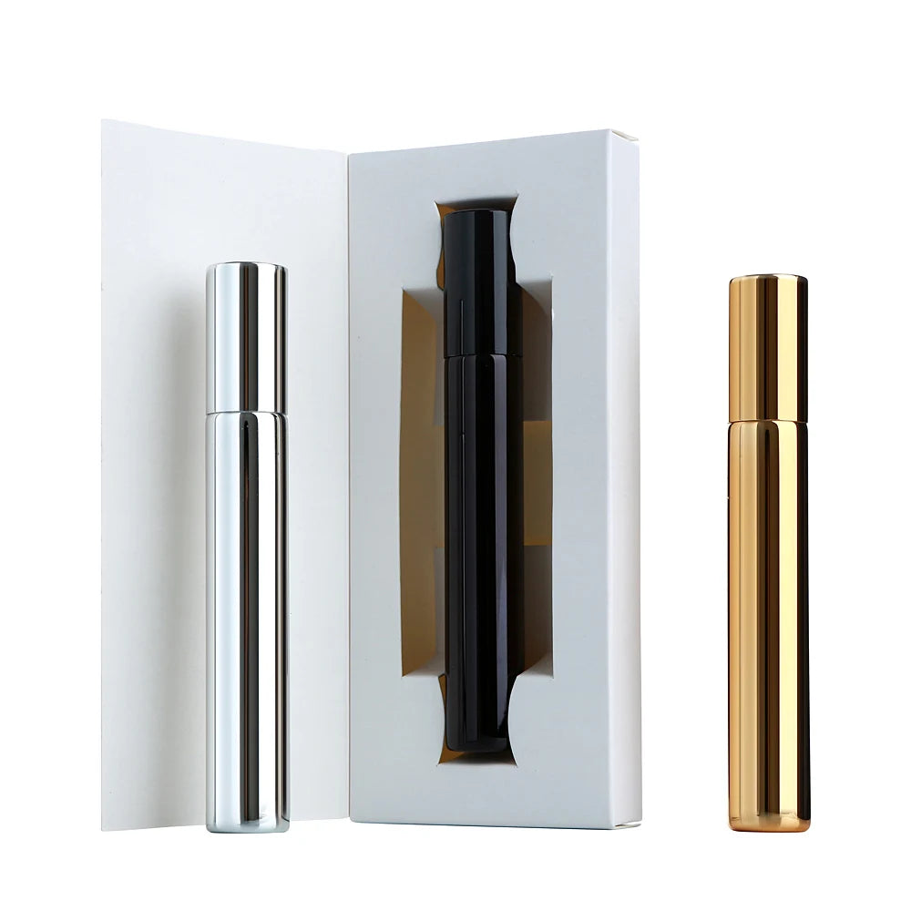 30/50PCS Electroplated Perfume Spray Bottles Set 15ml Each with Boxes Lightweight Portable Design for Outdoor Carrying