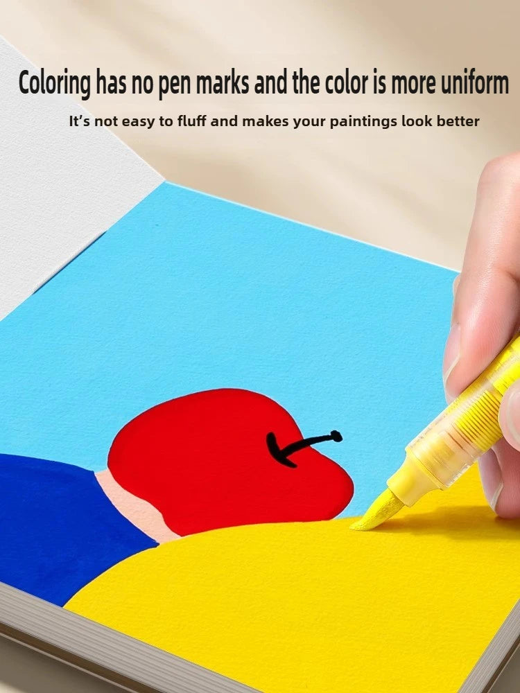 200g/㎡ Acrylic Marker Drawing Notebooks Paper No Bleed Art Paper Cotton Fiber Watercolor Paper for Office School Supplies