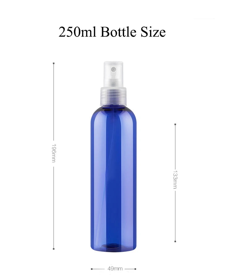 20pcs 200ML 250ML Plastic Bottle Spray Nozzle 100ML 120ML PET Atomiser Refillable Bottle 150ML 500ML Empty Bottle QY21401-20