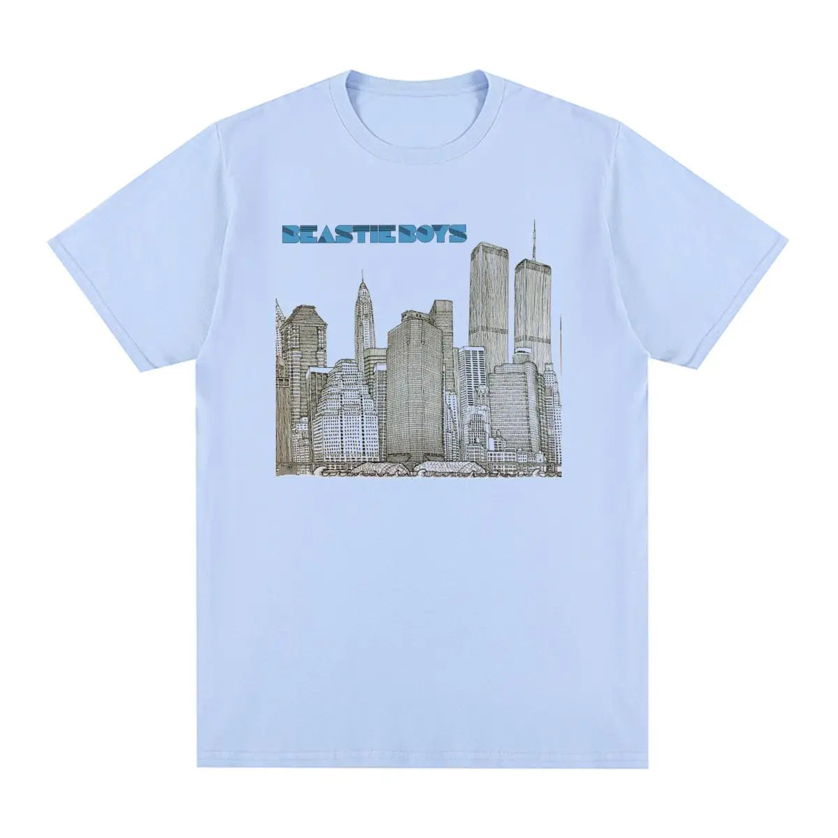 Beastie Boys Music Vintage T-shirt Simple Logo American Hip Hop Cotton Men Casual T shirt New Tee Tshirt Womens Tops