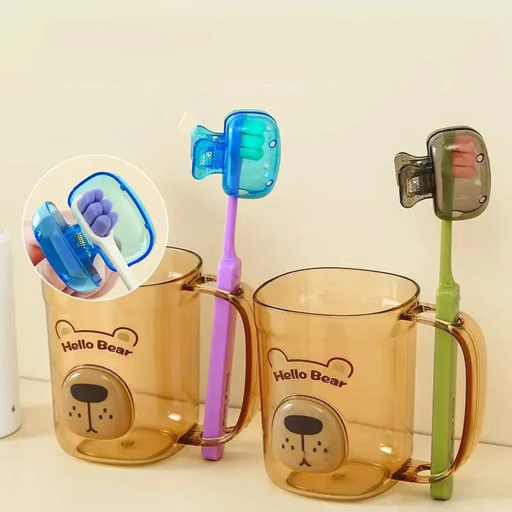 (Affordable and worth buying) 10 piece set - Toothbrush protective cap - Toothbrush head storage box - Essential for travel