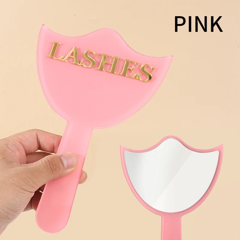 Professional Eyelash Extension Mirror - High Definition Glass, with Handle for Precision Lashing & Makeup