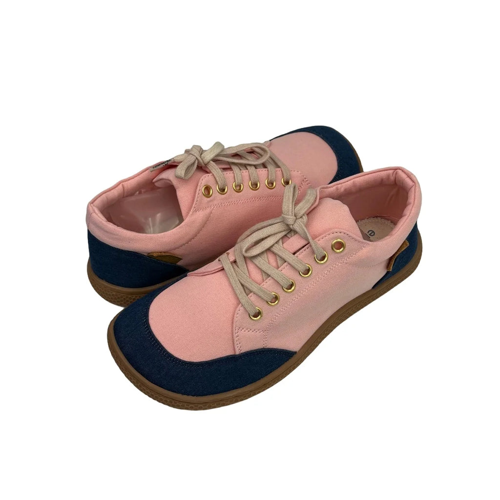 Tipsietoes Barefoot 2025 Canvas Sneaker For Women Men Flat Soft Zero Drop Sole Wider Toe Box Flexible Light Weight