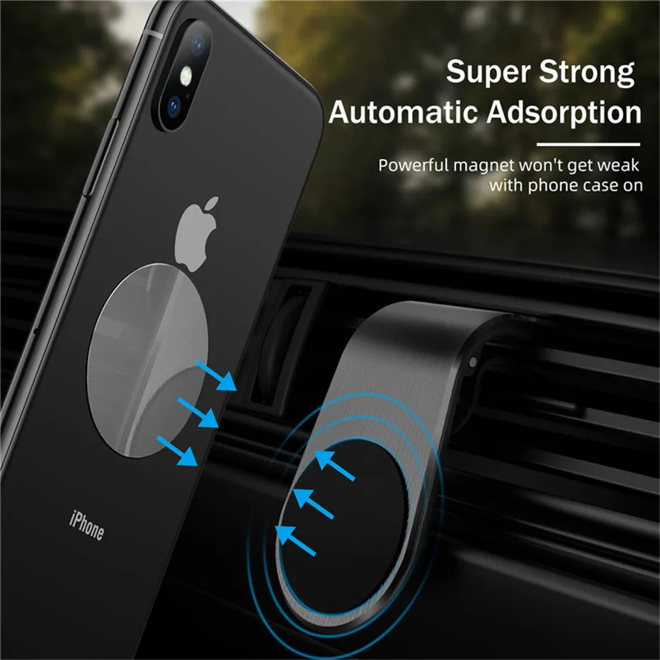 L-Type Magnetic Car Mobile Phone Holder Universal Air Vent Car Smartphone Mount Cell Phone GPS Support For iPhone Xiaomi Bracket