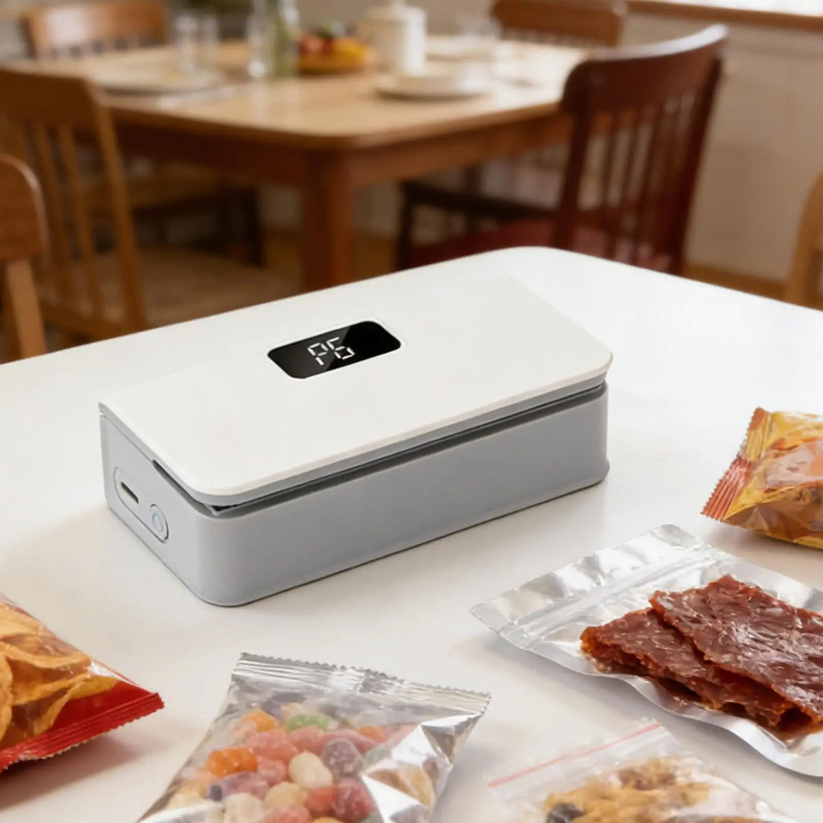 Mini Sealer 6-Mode Rechargeable Magnetic with Cutter Electric Handheld Sealer Machine for Home Kitchen Restaurant Snack Chip