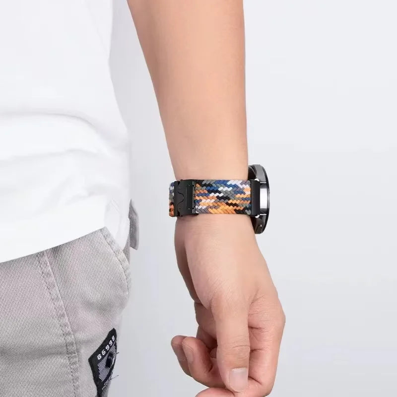 22/20mm Nylon Braided Parachute Buckle Strap for COROS APEX 4 42mm/PACE 4-Pro Bracelet Band for Suunto Vertical 2/Race 2-1-S/Run