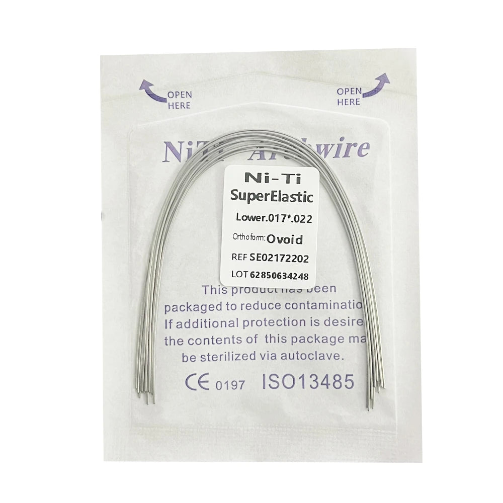 10pcs/Pack AG Dental Orthodontic Arch Wires NITI Round / Rectangular Oval Form Ortho Arch Wire Dentist Tool