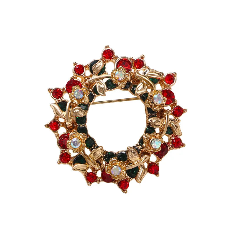 Christmas Brooch, Christmas Tree Wreath Bell Pumpkin Pin, Men's and Women's Accessories Holiday Gifts