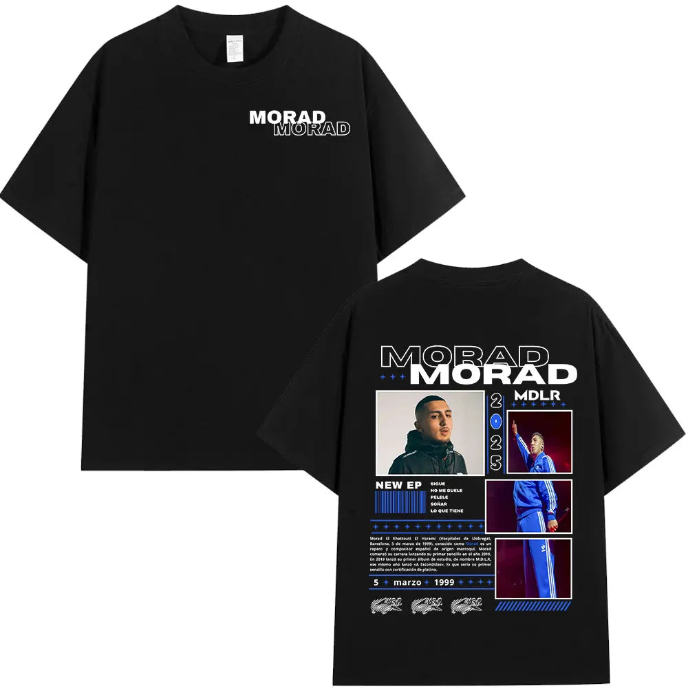 Rapper Morad M.D.L.R Graphic T Shirts Men Women Fashion Vintage T-shirt Cotton Casual Oversized Short Sleeve T-shirts Streetwear