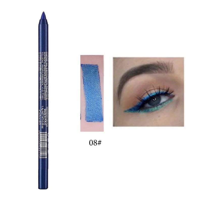 17 Colors Pearlescent Eyeliner Pencil Colorful Waterproof Long-lasting Matte Smooth Easy Wear Eyeshadow Eyeliner Pen Eyes Makeup