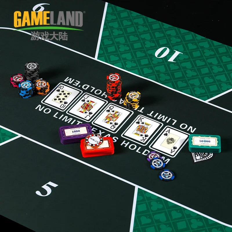1.2*0.6m Hold'Em Texas Poker Mat Black Jack Baccarat Dice Durable Rubber Home Gaming Desk Pad