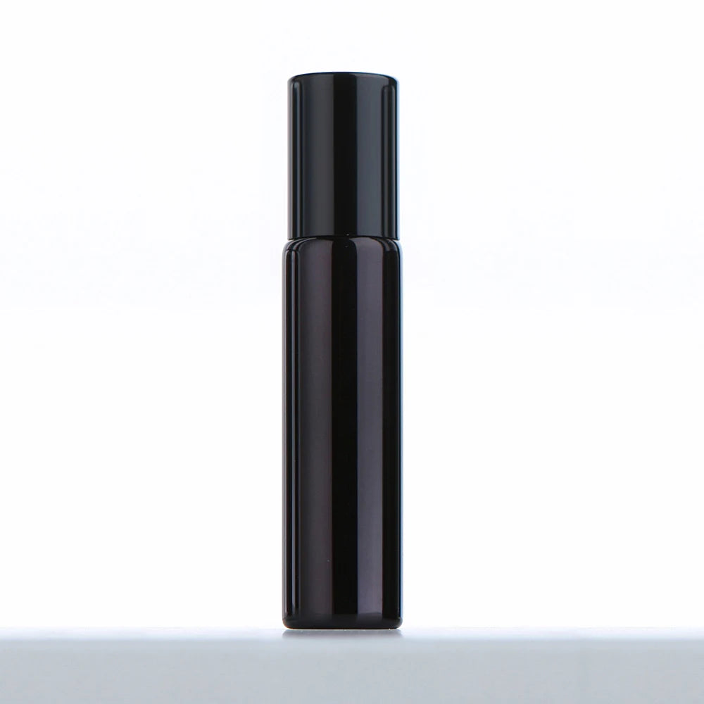50 Pcs/Lot 10ml Electroplated Roll On Perfume Bottle Refillable Essential Oil Bottles With Box Roller Glass Vials LOGO Pay Extra