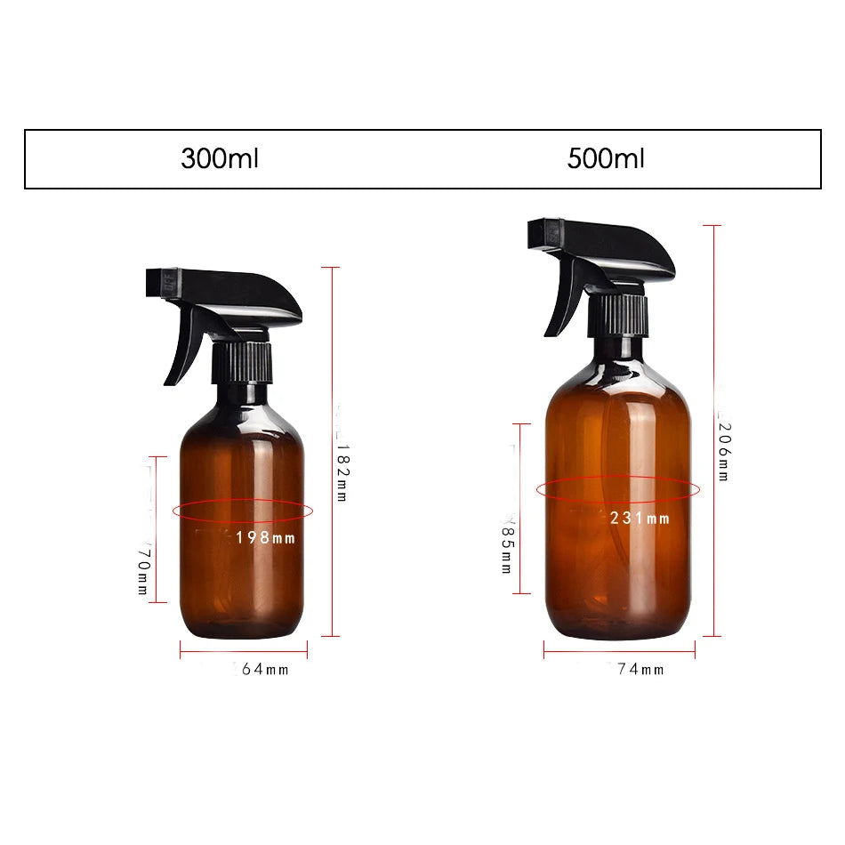 300ml/500ml Spray Bottles Plastic Large Capacity Refillable Sub-bottling Empty Container Flip-top Dispensing Makeup Tool