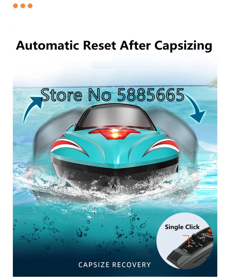 70KM/H High Speed Remote Control Boat RC Speedboat  200M Nesting Unhook Capsized Reset Waterproof Racing Induction RC Boat Toy