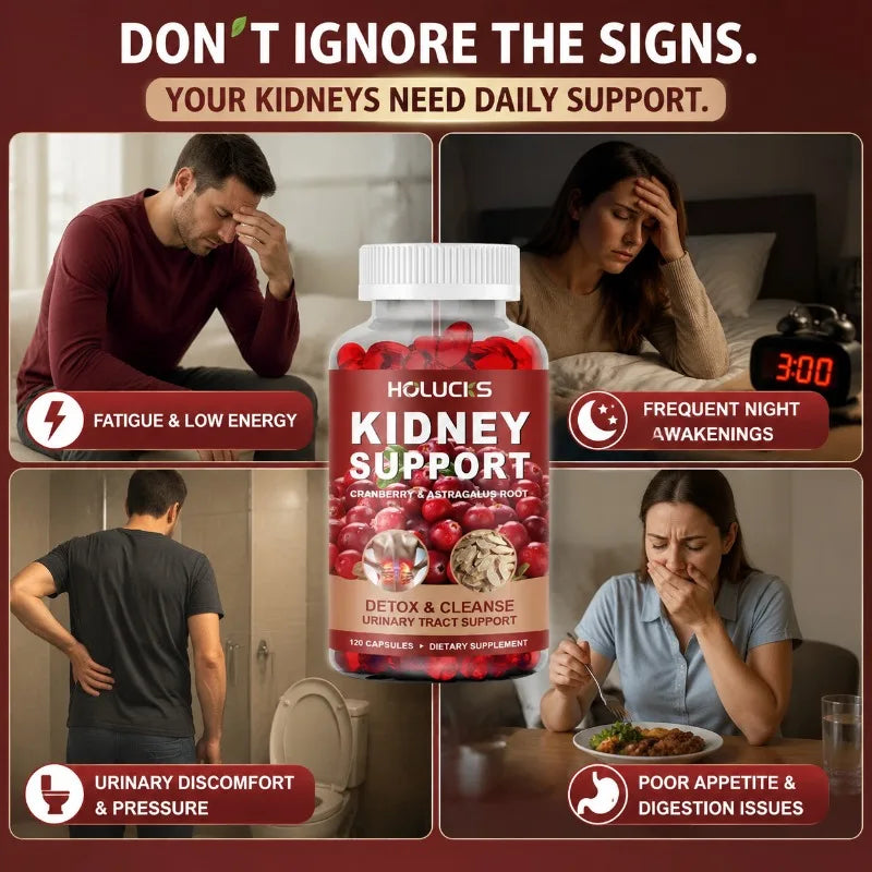 Kidney Cleanse & Detox Supplement, with Cranberry, Astragalus Root, for Kidney Restore, Support Bladder & Urinary Tract Health