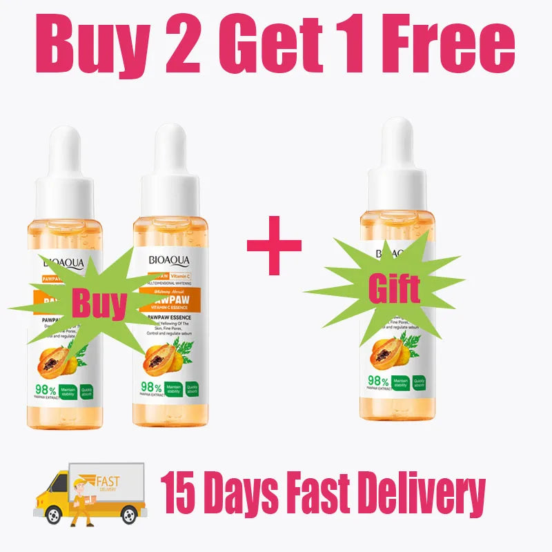 Papaya VC Brightening Serum Improve Dullness Remove Dark Spots Effective Whiten Freckle Product Moisturize Face Skin Care Beauty