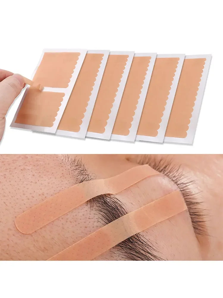 10Sheets Grafted False Eyelash Lifting Eyelid Tape Non-woven Eyebrow Protection Tape Lash Extension Under Patch Makeup Tools