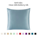 100% 19mm Mulberry Silk Zipper Pillowcase Cushion Pillow Case Cover Solid Multicolor