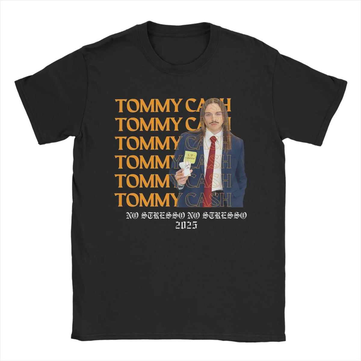 Tommy Cash Espresso Macchiato illustration graphic art Eurovisions T Shirts Men T-Shirts Crew Neck  Tee Shirt Short Sleeve Tops