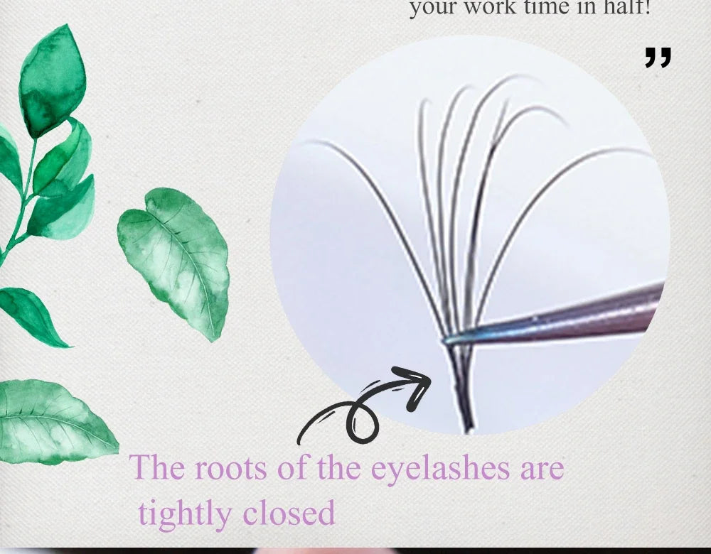Yelix Easy Fanning Eyelash Extensions Fast Fan Blooming Individual Lashes Automatic High Quality Flowering Volume Eyelash
