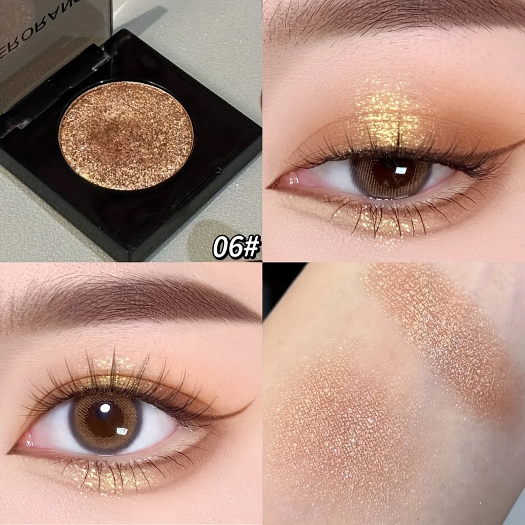 Herorange Pearl Eyeshadow Fine Shimmer Pigmented Non Clumping Brightening Highlight Beginner Friendly
