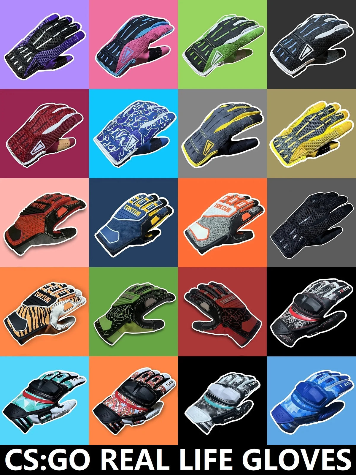CSGO Gloves Multiple Series One Pair CS GO Game Real Life Specialist Sport Moto Gloves IRL Cosplay Skins