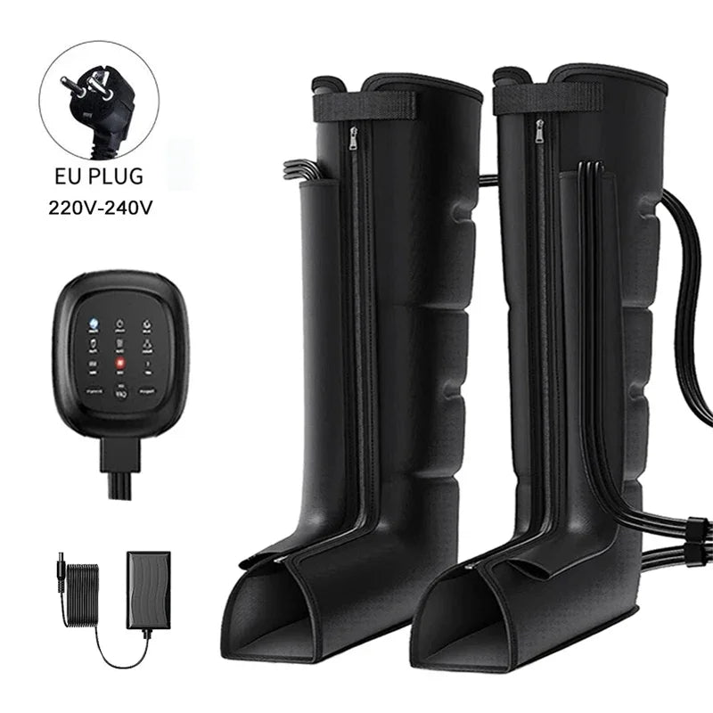 Leg Massager Machine Air Pressure Wraps Feet Ankles Calves for Deep Muscle Relaxation Compression Boots with Shiatsu Kneading
