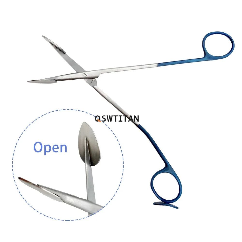 19cm Straight Trepsat Spoon Tip Separator Dissector Scissors for Plastic Surgery Precision Surgical Instruments